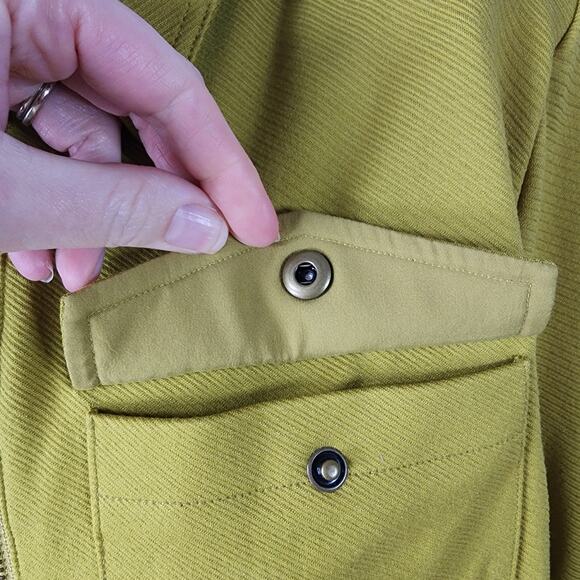 CAbi Yellow "Moss" Touring Moto Full-Zip Collared Jacket (#4117) | Women's Large - Picture 5 of 14